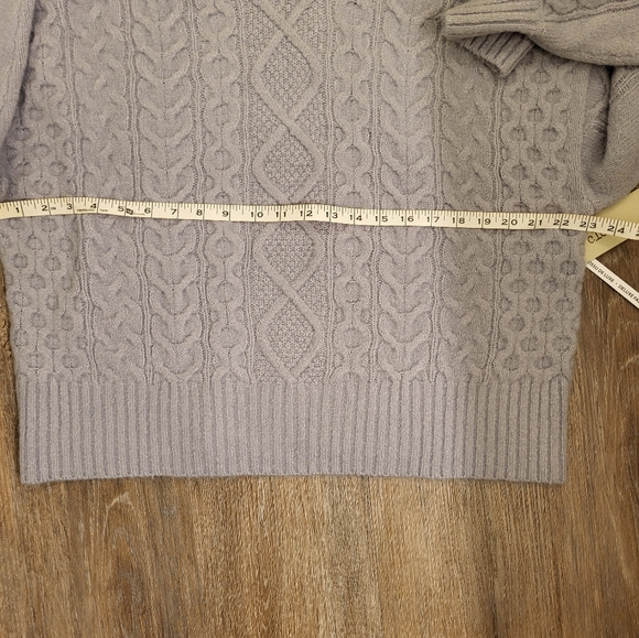 Cloth By RD Cable Knit Crop Sweater Pastel Purple Size Large 💜 - Picture 8 of 10